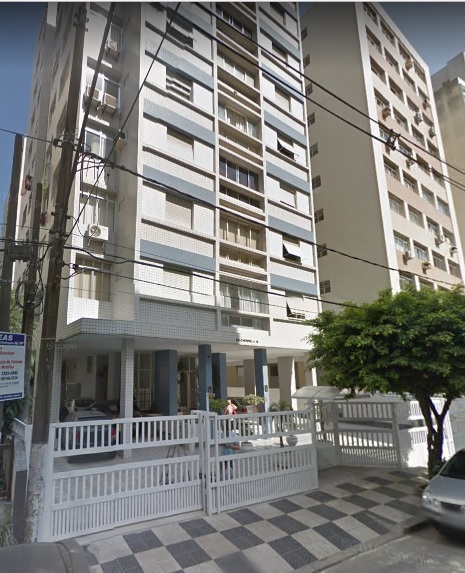 Apart. 1 dorm. c/ área total de 55m² situado a Rua Dr. Arthur Assis - Boqueirão - Santos/SP
