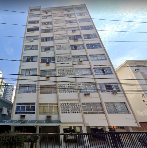Apart. c/ living-dormitório e área total construída de 55,281m² situado na Rua Afonso Celso de Paula Lima em Santos/SP